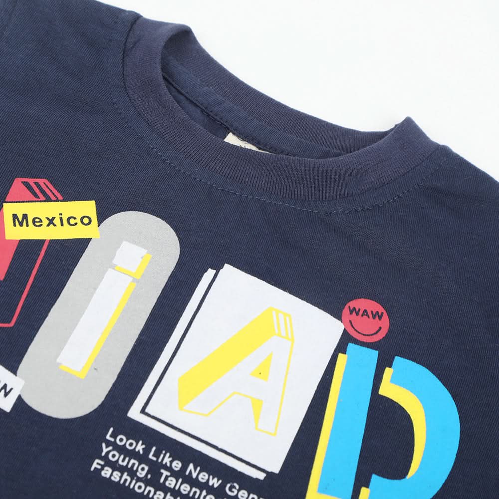 Boys Half Sleeves T-Shirt - Navy Blue, Boys T-Shirts, Chase Value, Chase Value