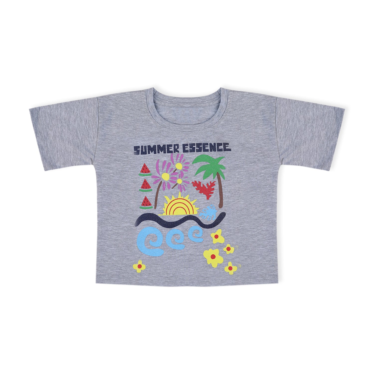 Eminent Girls Half Sleeves T-Shirt - Ash Grey, Girls T-Shirts, Eminent, Chase Value