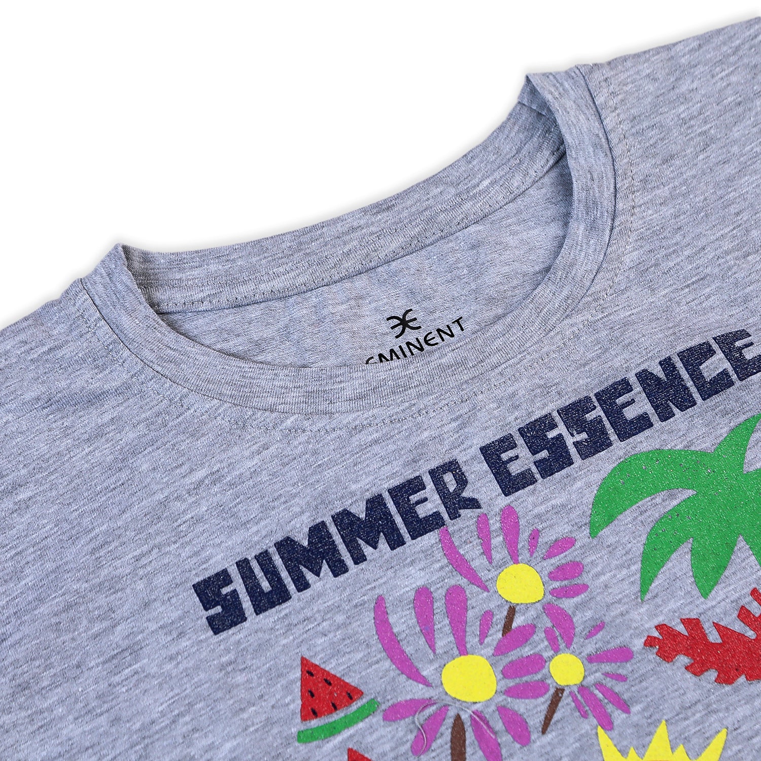 Eminent Girls Half Sleeves T-Shirt - Ash Grey, Girls T-Shirts, Eminent, Chase Value