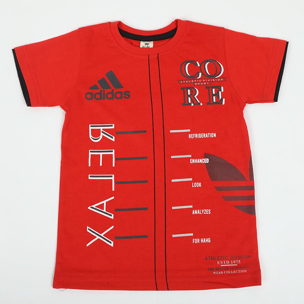 Boys Half Sleeves T-Shirt - Red, Boys T-Shirts, Chase Value, Chase Value