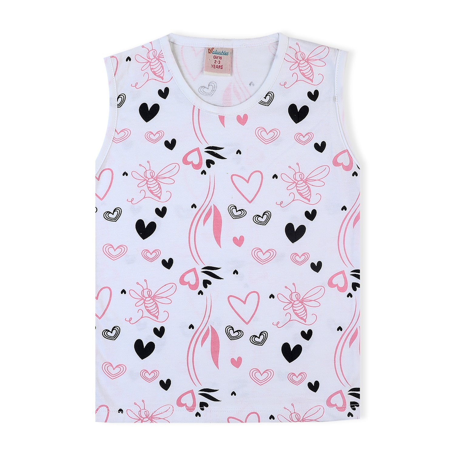 Valuable Girls Sando - Pink, Girls T-Shirts, Chase Value, Chase Value