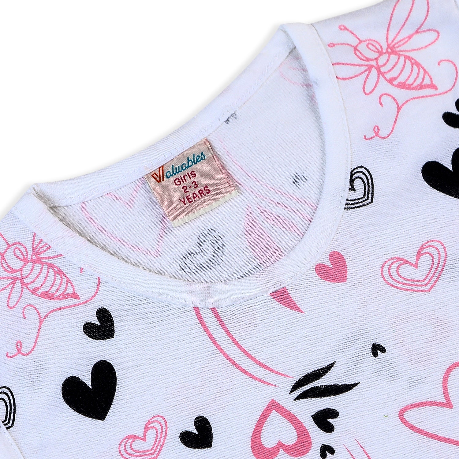 Valuable Girls Sando - Pink, Girls T-Shirts, Chase Value, Chase Value