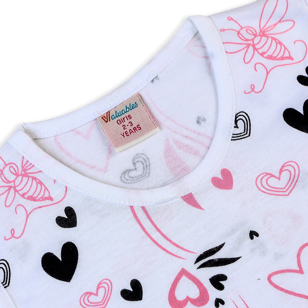 Valuable Girls Sando - Pink, Girls T-Shirts, Chase Value, Chase Value