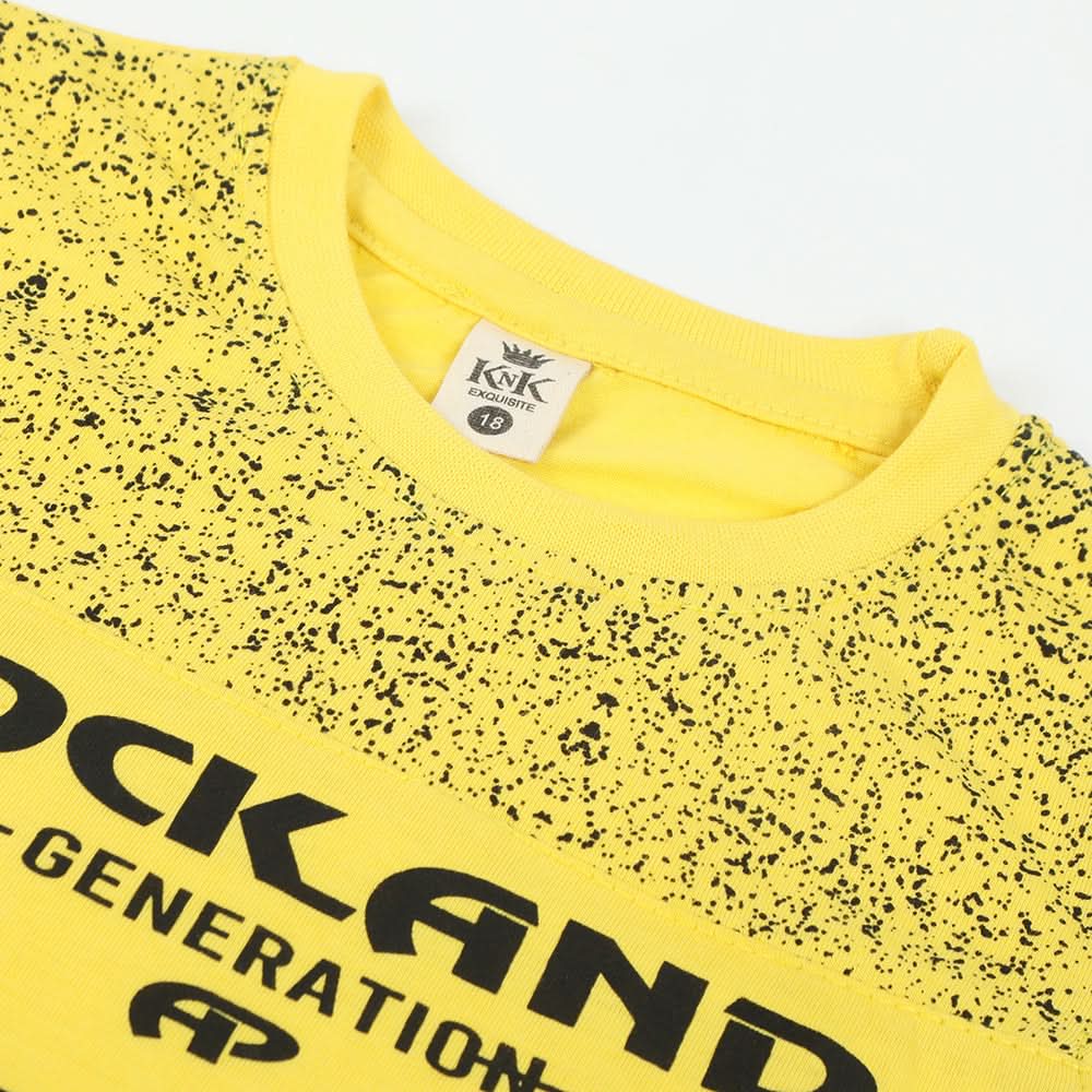 Boys Half Sleeves T-Shirt - Yellow, Boys T-Shirts, Chase Value, Chase Value