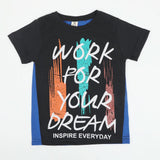 Boys Half Sleeves T-Shirt - Black, Boys T-Shirts, Chase Value, Chase Value