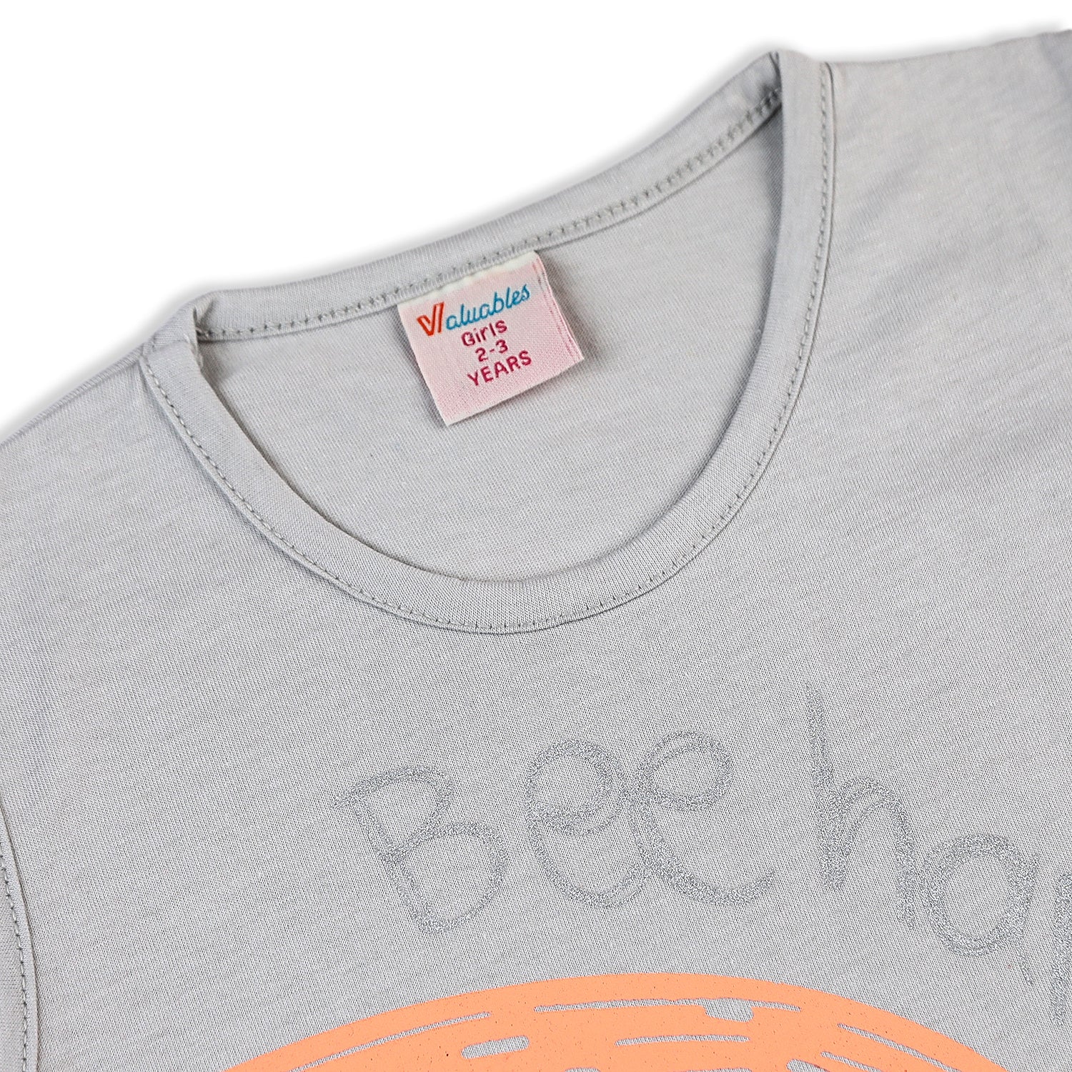 Valuable Girls Sando - Grey, Girls T-Shirts, Chase Value, Chase Value