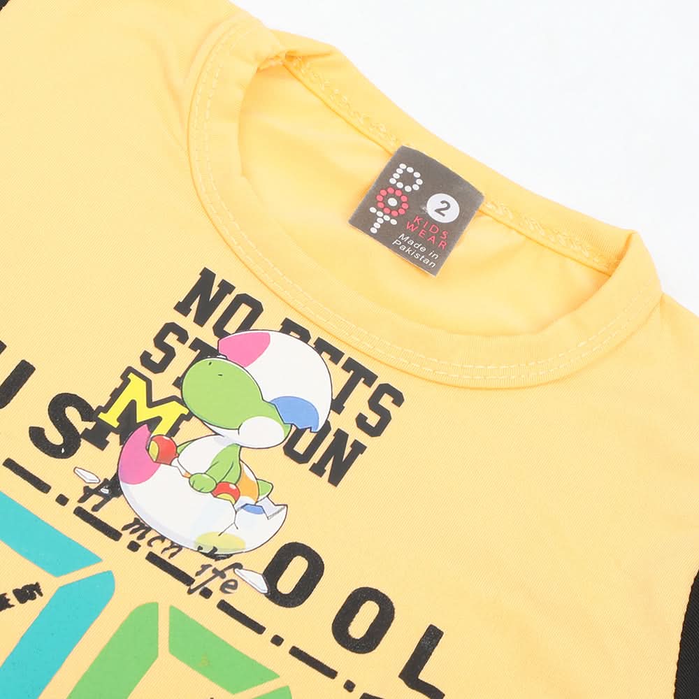 Newborn Boys Half Sleeves Suit - Yellow, Newborn Boys Sets & Suits, Chase Value, Chase Value