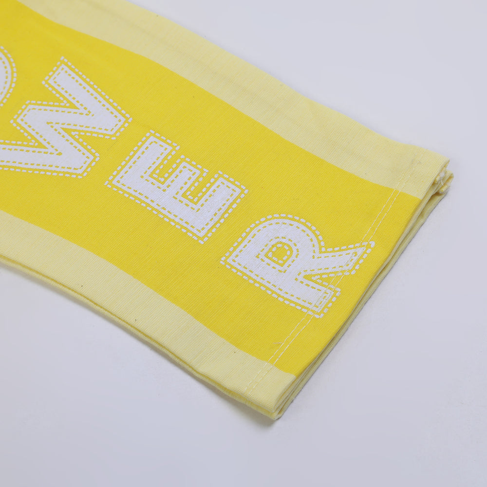 Girls Tight Half Sleeves Suit - Lemon, Girls Suits, Chase Value, Chase Value