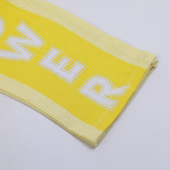 Girls Tight Half Sleeves Suit - Lemon