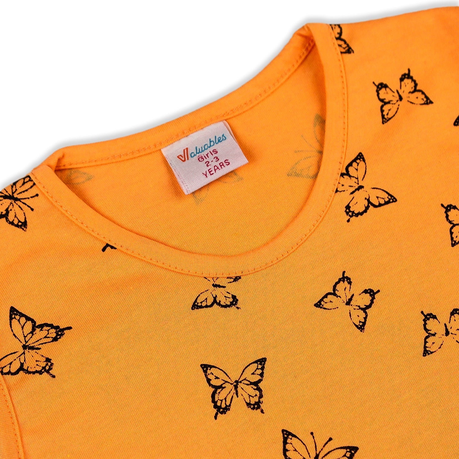 Valuable Girls Sando - Orange, Girls T-Shirts, Chase Value, Chase Value