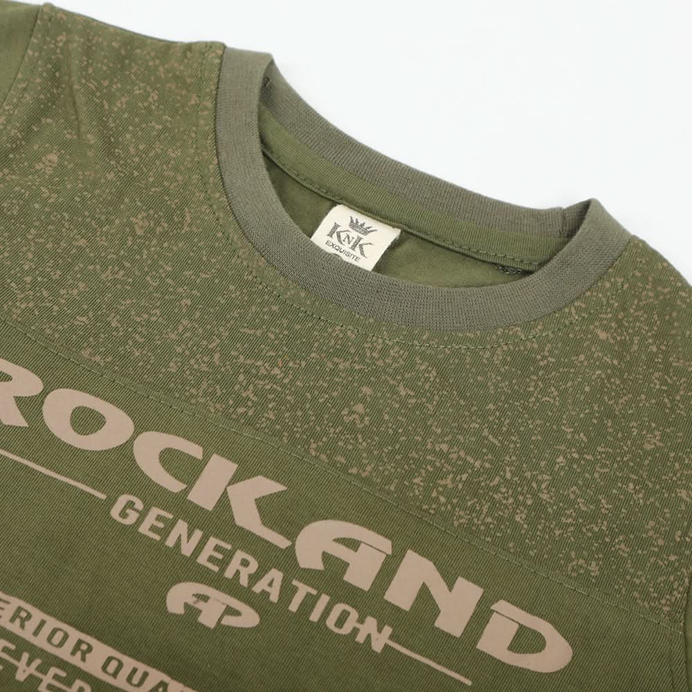 Boys Half Sleeves T-Shirt - Olive Green, Boys T-Shirts, Chase Value, Chase Value