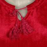 Women's Velvet Western Top - Maroon, Women T-Shirts & Tops, Chase Value, Chase Value