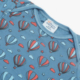 Newborn Boys Half Sleeves Body Romper -  Steel Blue, Newborn Boys Rompers, Chase Value, Chase Value