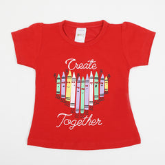 Newborn Girls T-Shirt - Red