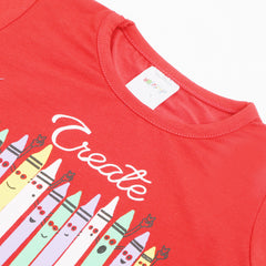 Newborn Girls T-Shirt - Red