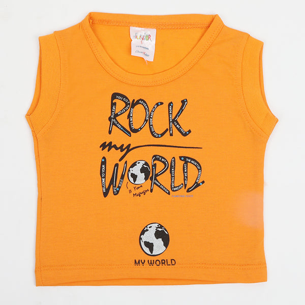 Newborn Boys Sando - Orange