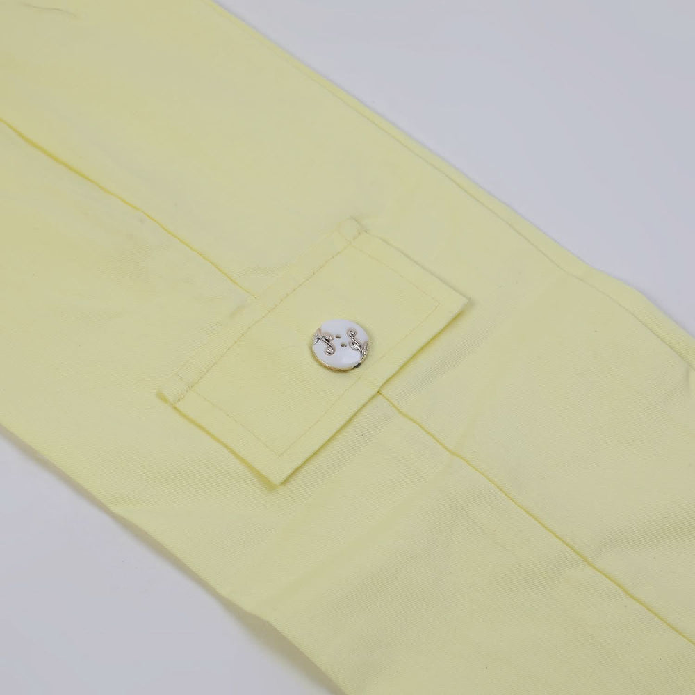 Girls Cotton Half Sleeves Suit - Lemon, Girls Suits, Chase Value, Chase Value