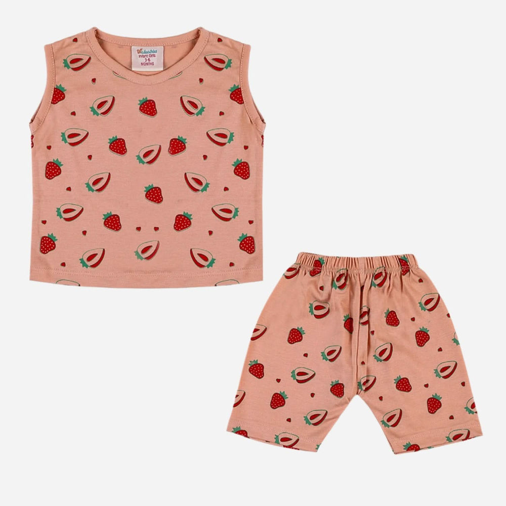 Valuable Newborn Girls Sando Suit - Peach, Newborn Girls Sets & Suits, Chase Value, Chase Value
