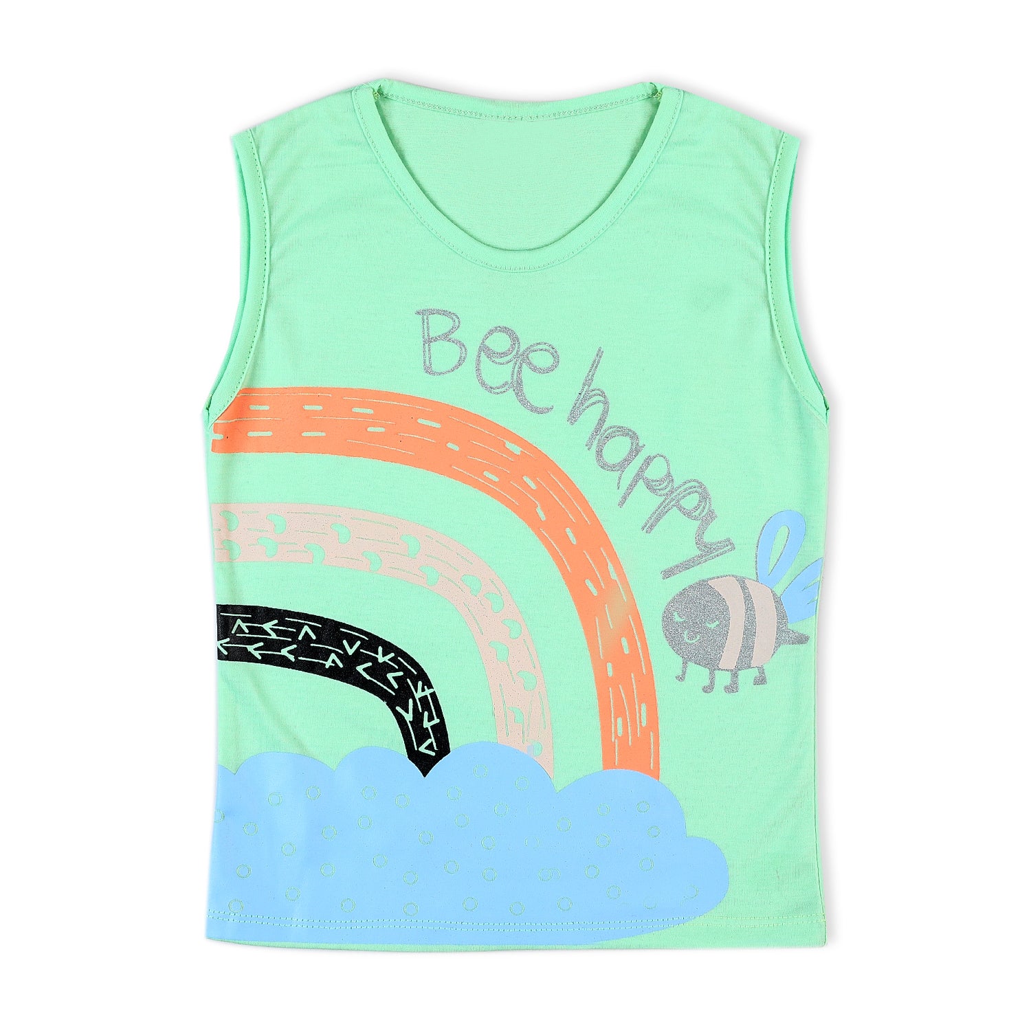 Valuable Girls Sando - Light Green, Girls T-Shirts, Chase Value, Chase Value