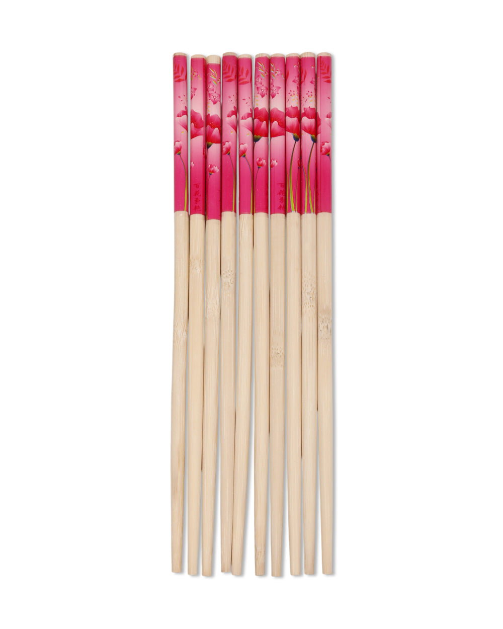 Chopsticks – 10 Pair Red Wood Printed, Cutlery Set, Chase Value, Chase Value