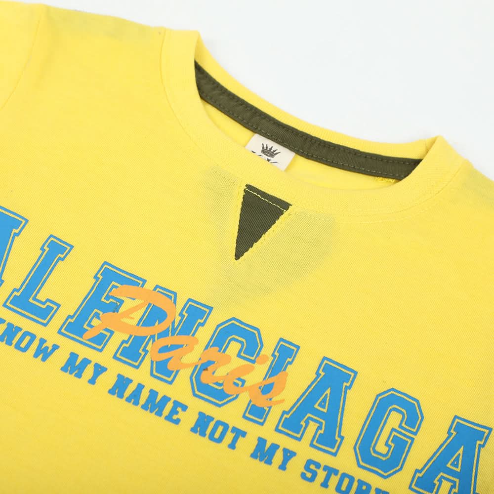 Boys Half Sleeves T-Shirt - Yellow, Boys T-Shirts, Chase Value, Chase Value