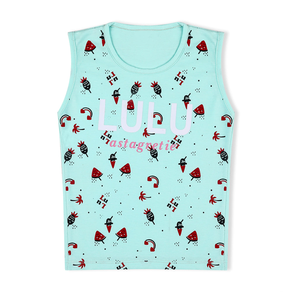 Valuable Girls Sando - Cyan, Girls T-Shirts, Chase Value, Chase Value