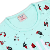 Valuable Girls Sando - Cyan, Girls T-Shirts, Chase Value, Chase Value