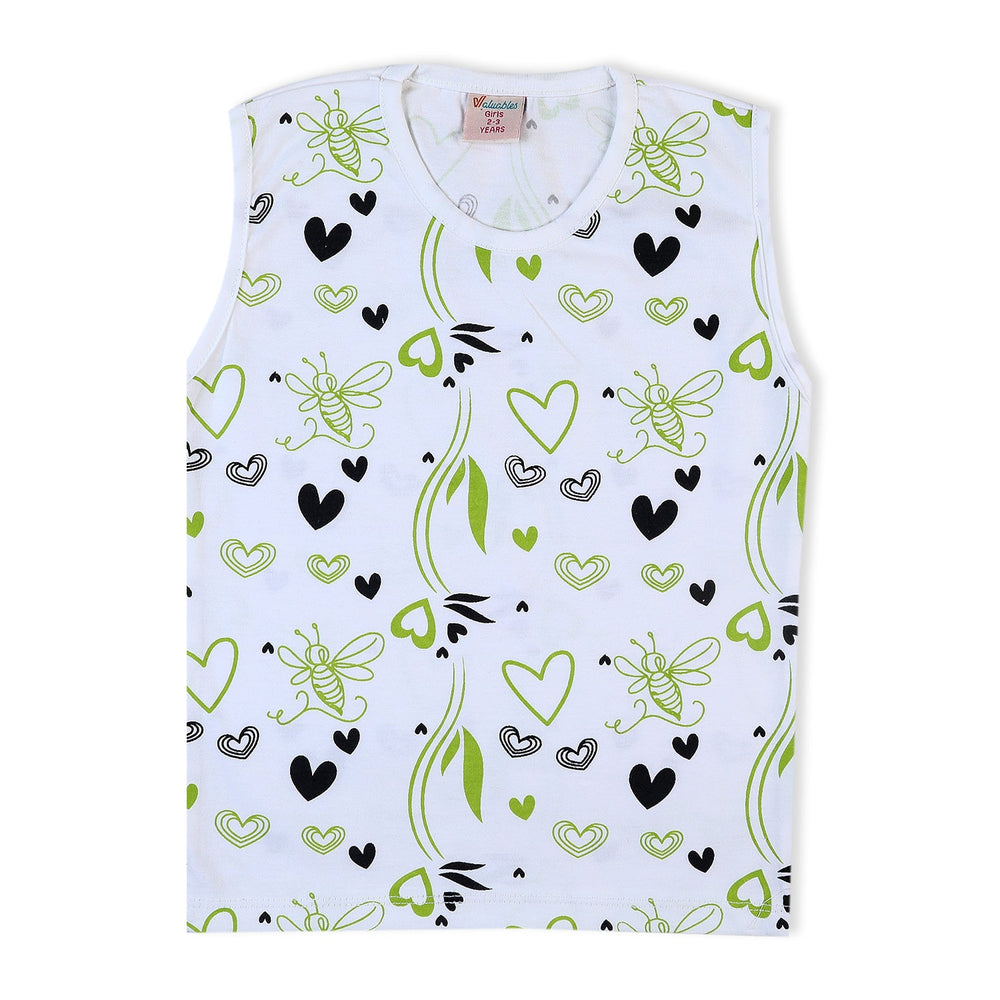 Valuable Girls Sando - Green, Girls T-Shirts, Chase Value, Chase Value