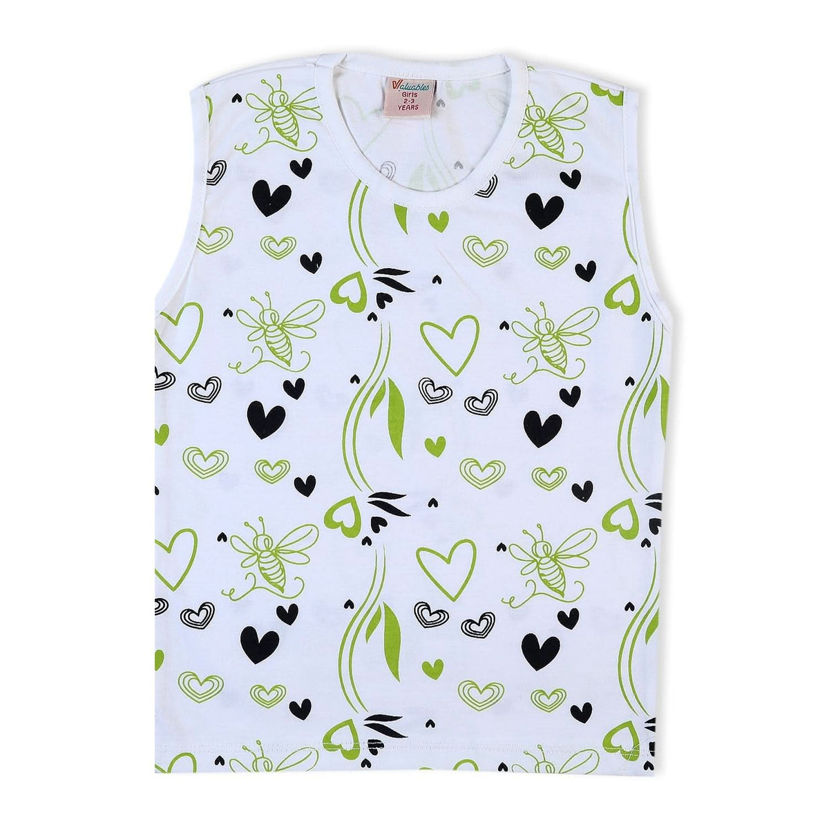 Valuable Girls Sando - Green, Girls T-Shirts, Chase Value, Chase Value