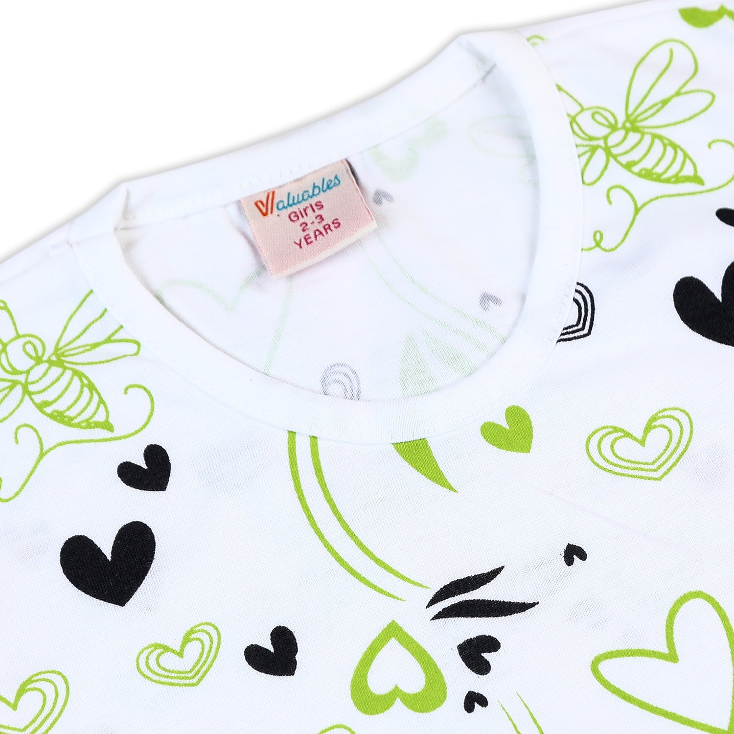 Valuable Girls Sando - Green, Girls T-Shirts, Chase Value, Chase Value