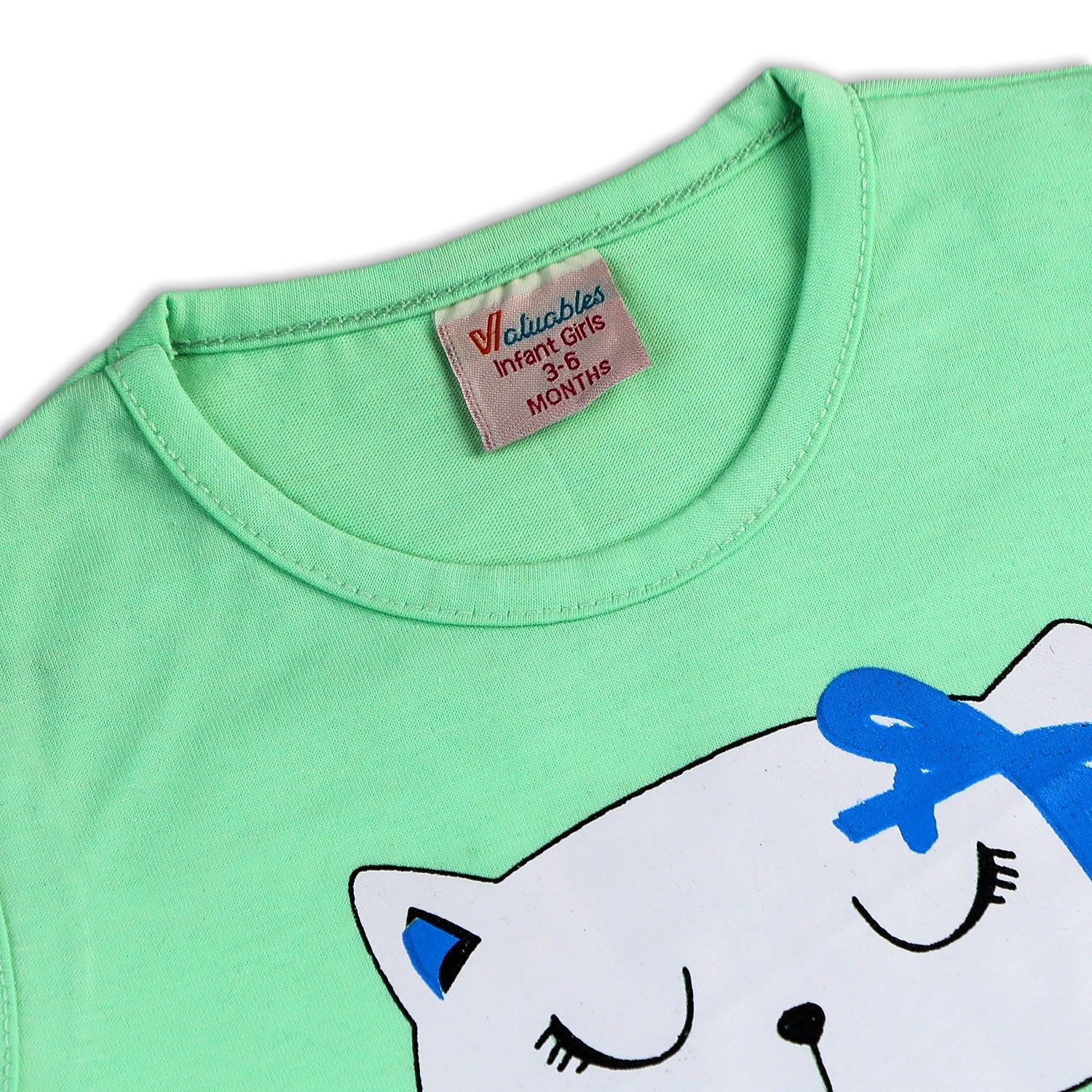 Valuable Newborn Girls Sando - Green, Newborn Girls T-Shirts, Chase Value, Chase Value