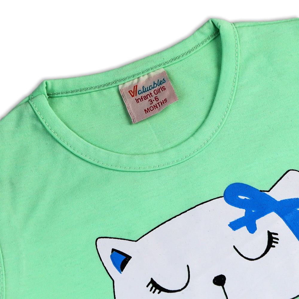 Valuable Newborn Girls Sando - Green, Newborn Girls T-Shirts, Chase Value, Chase Value