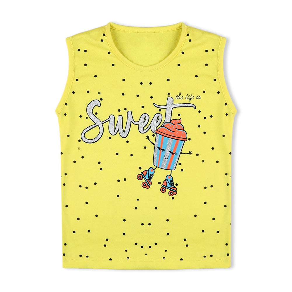 Valuable Girls Sando - Yellow, Girls T-Shirts, Chase Value, Chase Value