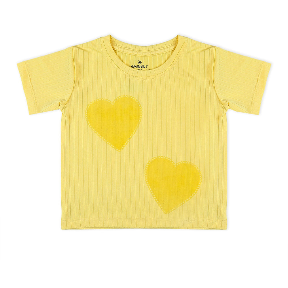 Eminent Girls Half Sleeves T-Shirt - Yellow, Girls T-Shirts, Eminent, Chase Value