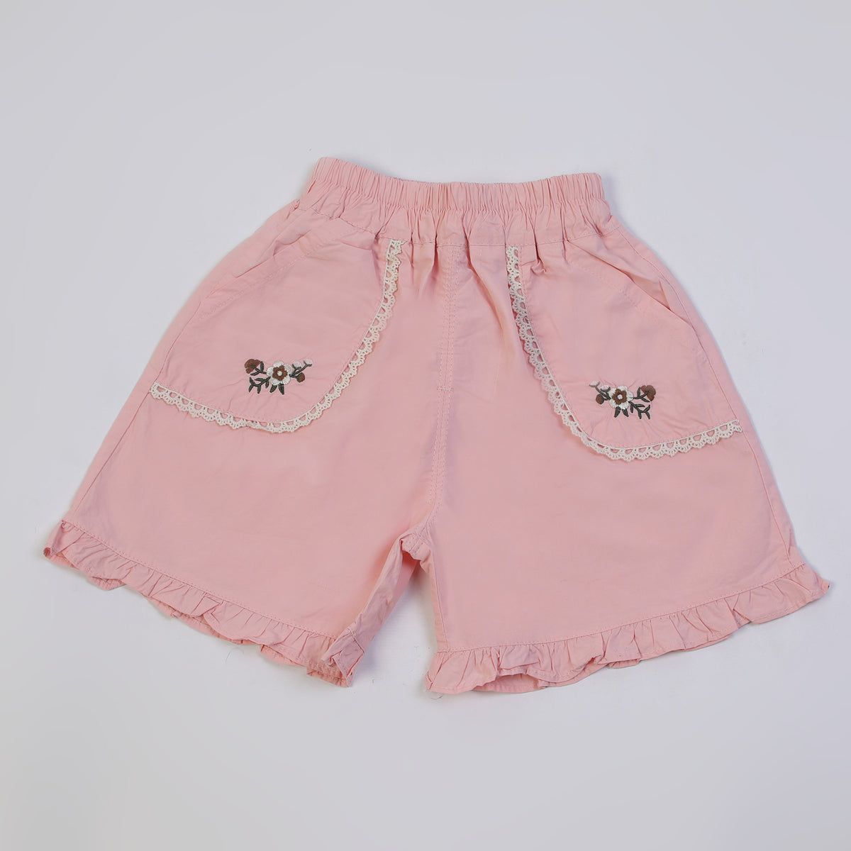 Girls Cotton Shorts - Baby Pink, Girls Shorts Skirts, Chase Value, Chase Value