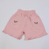 Girls Cotton Shorts - Baby Pink, Girls Shorts Skirts, Chase Value, Chase Value