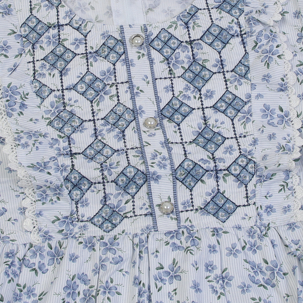 Girls Embroidered Shalwar Suit - Light Blue, Girls Shalwar Kameez, Chase Value, Chase Value