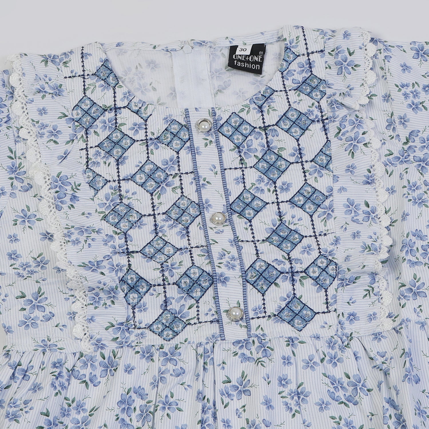 Girls Embroidered Shalwar Suit - Light Blue, Girls Shalwar Kameez, Chase Value, Chase Value