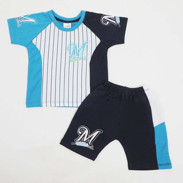 Newborn Boys Short Suit - Blue