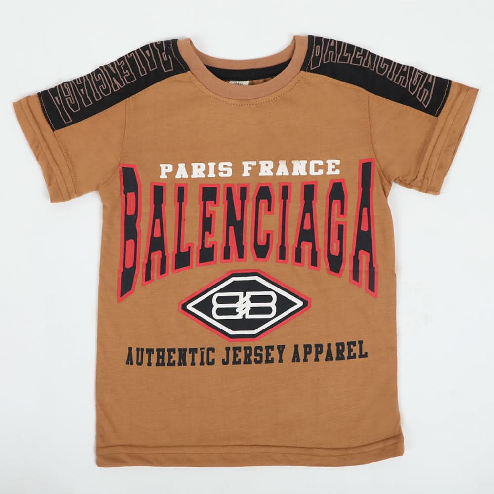Boys Half Sleeves T-Shirt - Brown, Boys T-Shirts, Chase Value, Chase Value