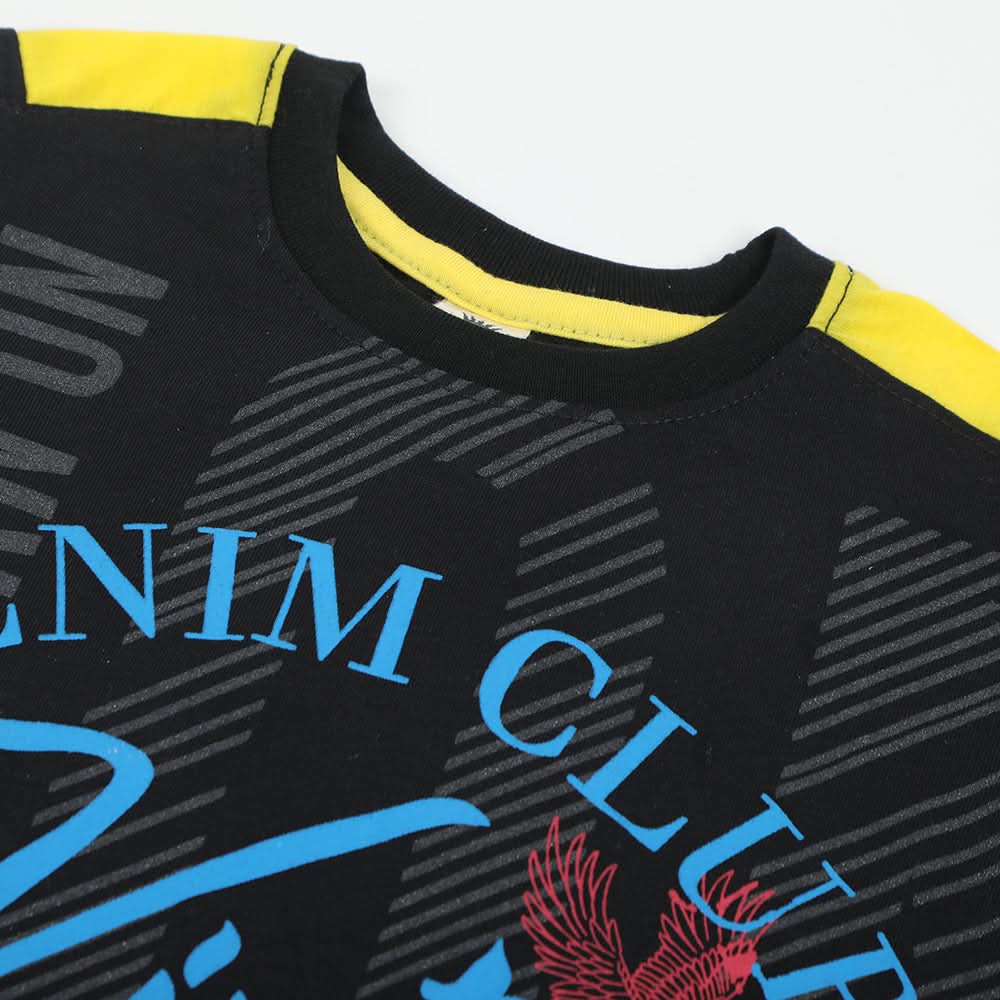 Boys Half Sleeves T-Shirt - Black, Boys T-Shirts, Chase Value, Chase Value