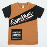 Boys Half Sleeves T-Shirt - Brown, Boys T-Shirts, Chase Value, Chase Value