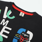 Boys Half Sleeves T-Shirt - Black, Boys T-Shirts, Chase Value, Chase Value
