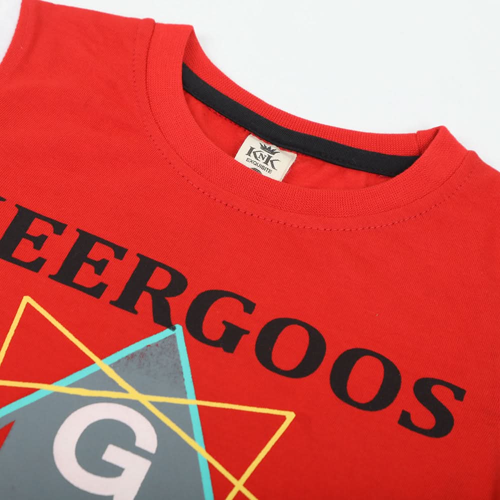 Boys Half Sleeves T-Shirt - Red, Boys T-Shirts, Chase Value, Chase Value