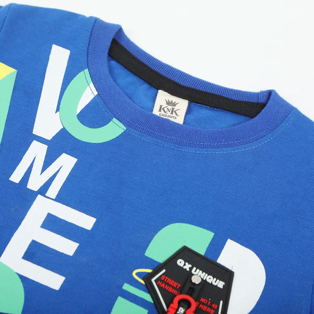 Boys Half Sleeves T-Shirt - Blue, Boys T-Shirts, Chase Value, Chase Value