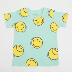 Newborn Boys Half Sleeves T-Shirt - Cyan