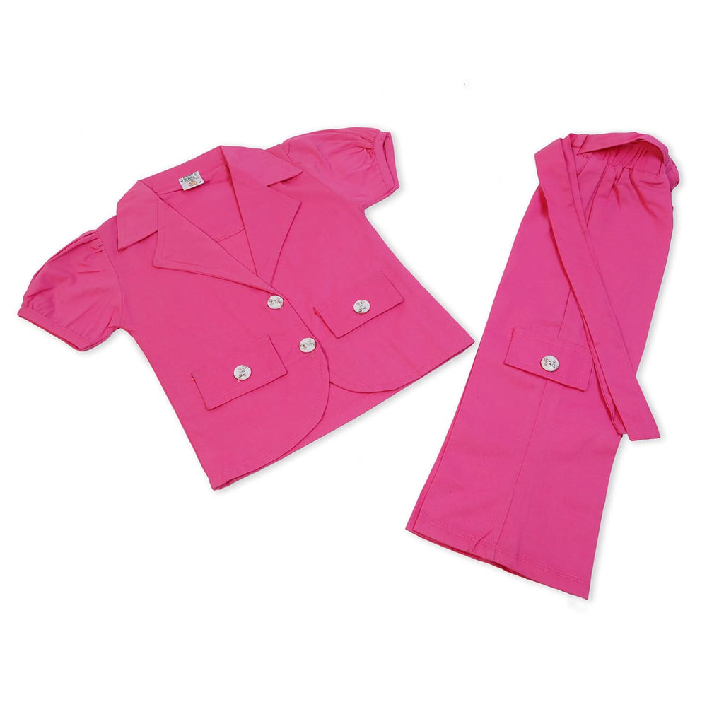 Girls Cotton Half Sleeves Suit - Pink, Girls Suits, Chase Value, Chase Value