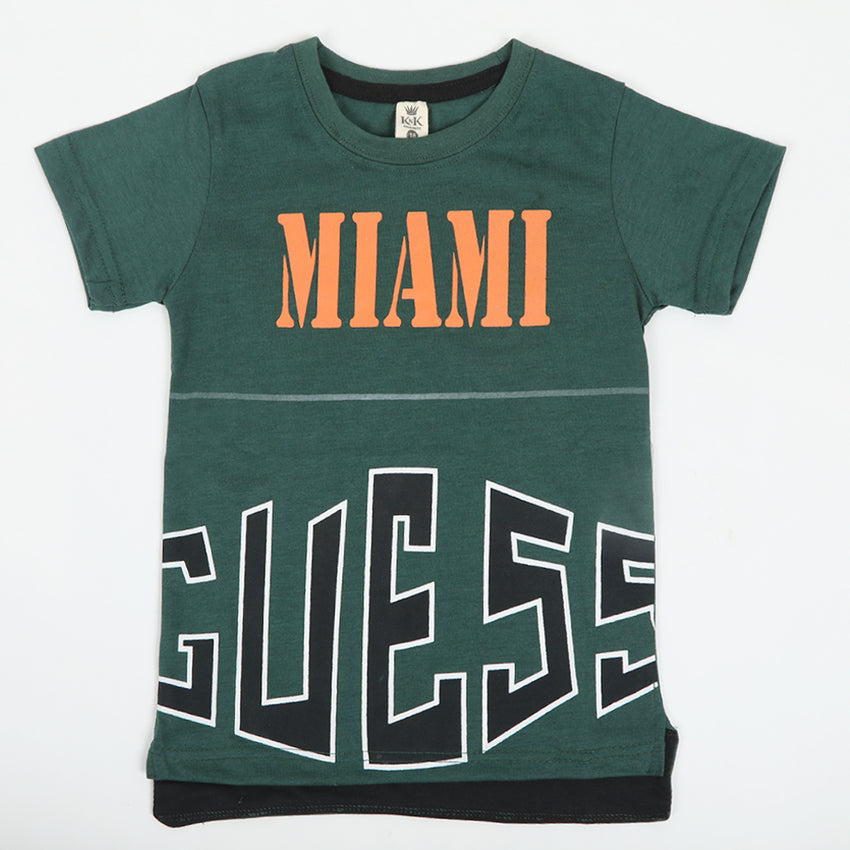 Boys Half Sleeves T-Shirt - Green