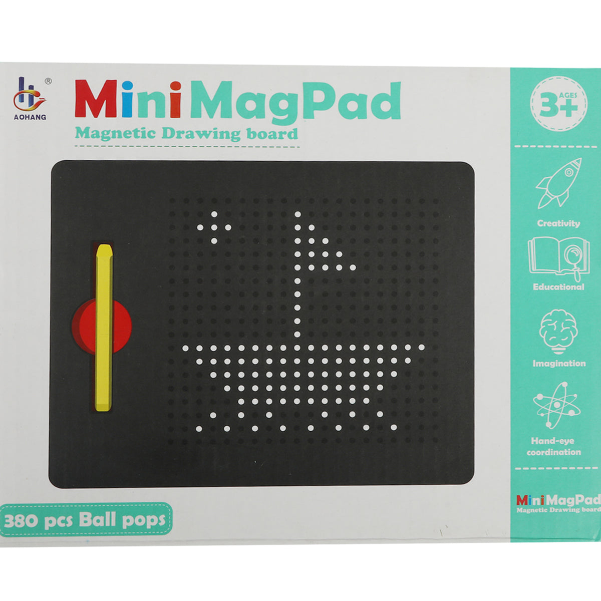 Magnetic Drawing Board 380-Bead With 10 Card - Blue, Writing Boards & Slates, Chase Value, Chase Value