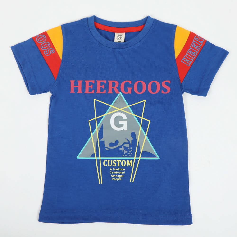 Boys Half Sleeves T-Shirt - Blue, Boys T-Shirts, Chase Value, Chase Value